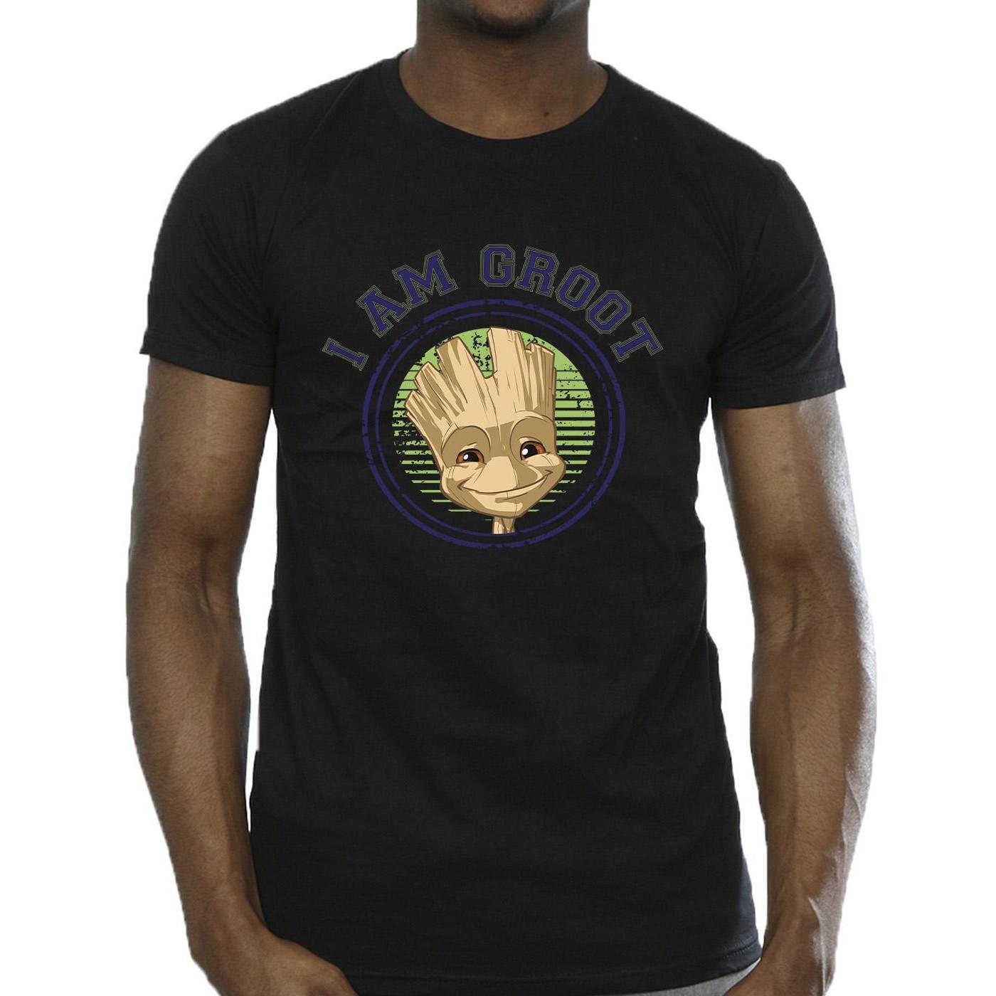 Guardians Of The Galaxy I Am Groot Grafikdruck Kurzarm T-Shirt  