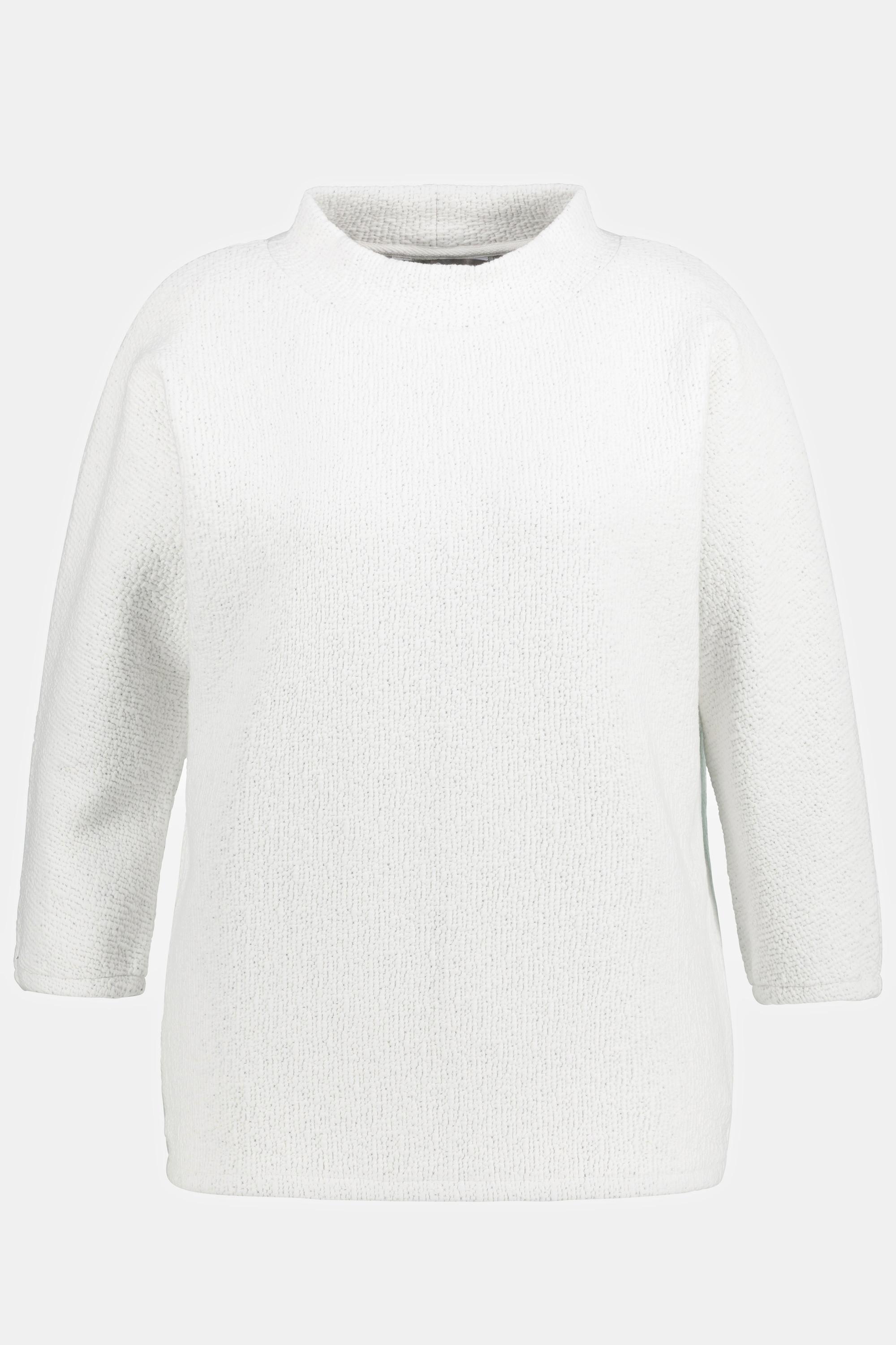 Ulla Popken  Sweat-shirt, oversized, col montant, manches chauve-souris 3/4 