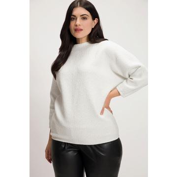 Sweatshirt, Oversized, Stehkragen, 3/4-Fledermausarm