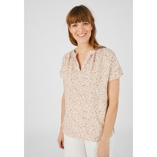 Damart  Blouse imprimée col tunisien en pure viscose. 