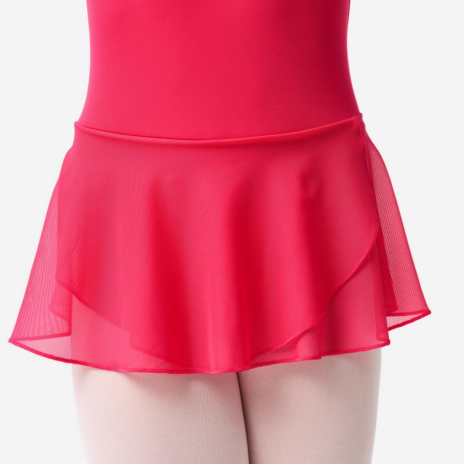 DOMYOS  Tunique de danse classique fille, rose foncé 
