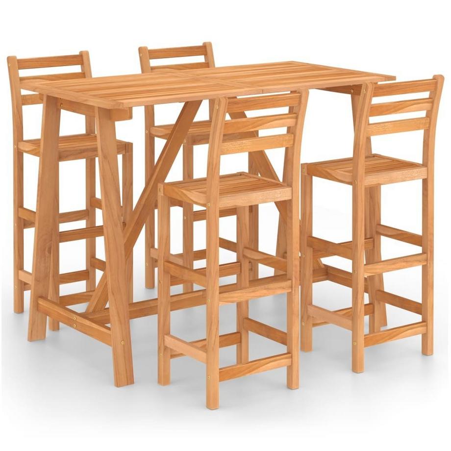 Ensemble de bar d'extérieur bois d'acacia