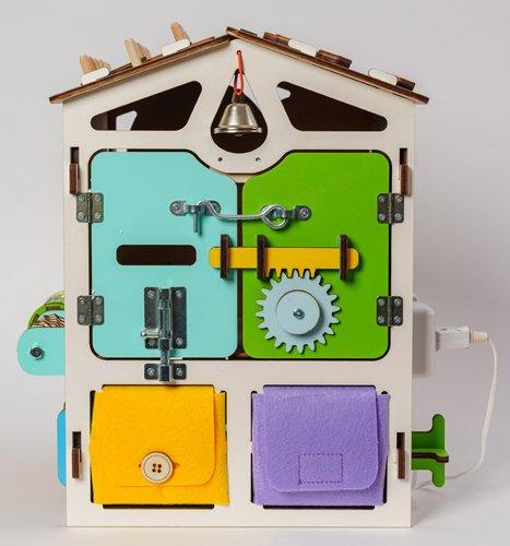Montessori  Motorikhaus - Hasen Baby Holz Spielzeug, Busy Würfel 1 Jahr alt 