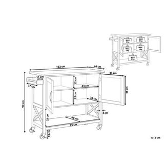 Beliani Chariot de cuisine en MDF Moderne MELE  