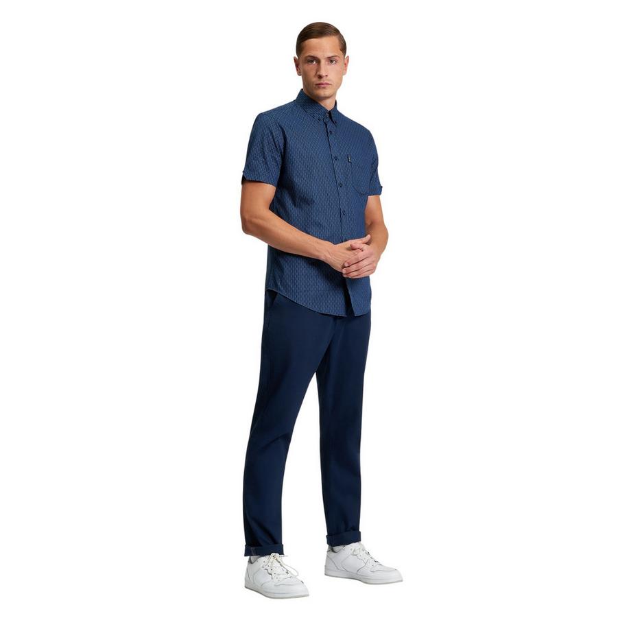 BEN SHERMAN Chemise à manches courtes à motif géométrique  