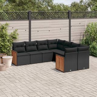 VidaXL set divano da giardino Polirattan  