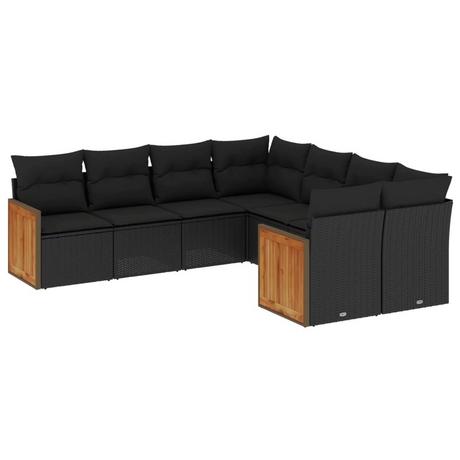 VidaXL set divano da giardino Polirattan  