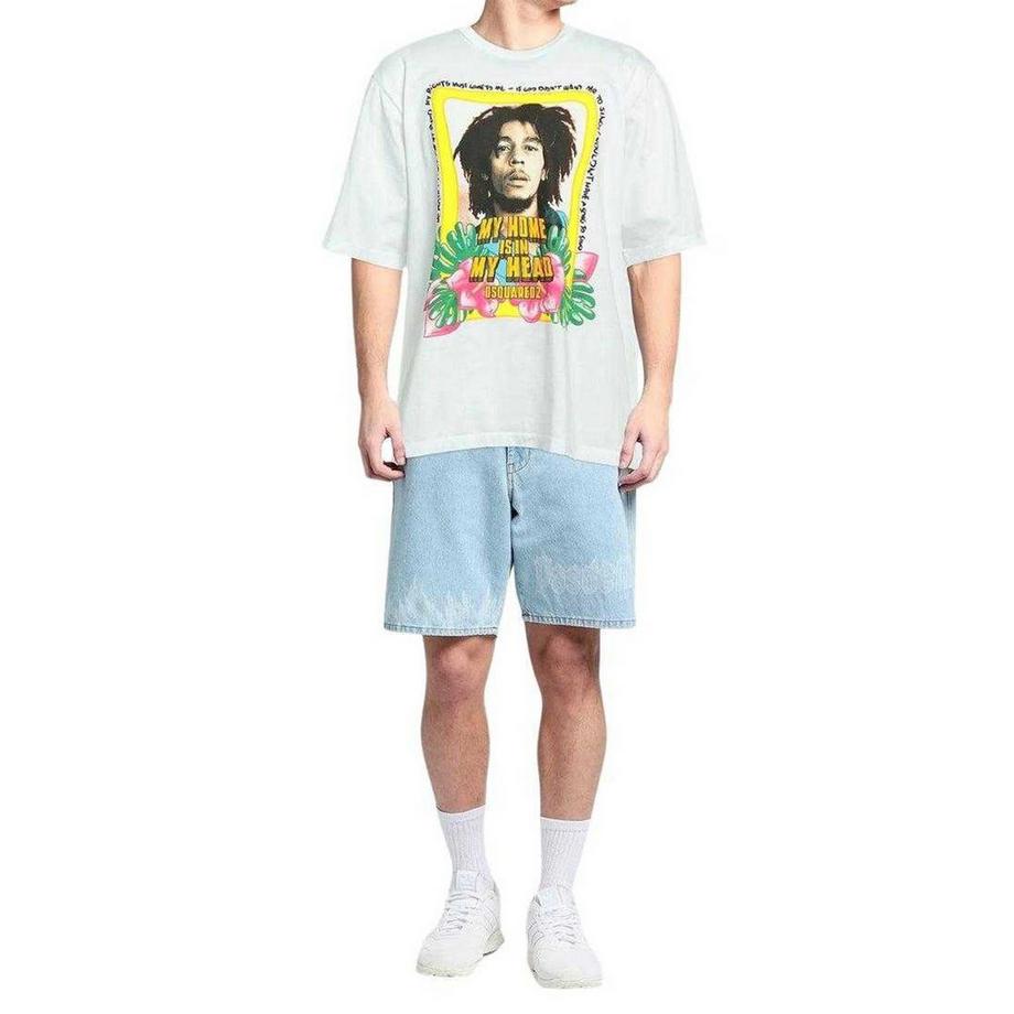 DSQUARED2  My Home Is In My Head Maglietta Bob Marley 
