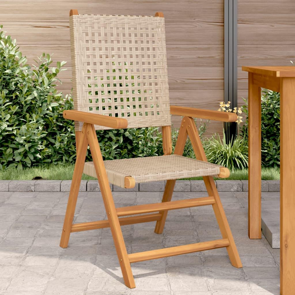 VidaXL Chaise de jardin bois d'acacia  