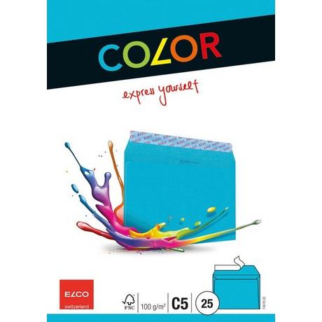 elco ELCO Couvert Office o/Fenster C5 74618.32 100g, intensiv blau 25 Stück  