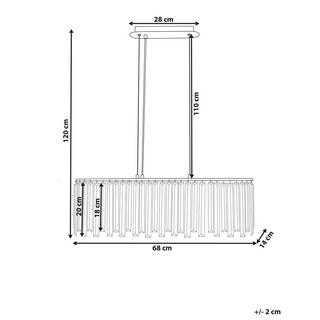 Beliani Lampe suspension en Verre Moderne MANDEO  