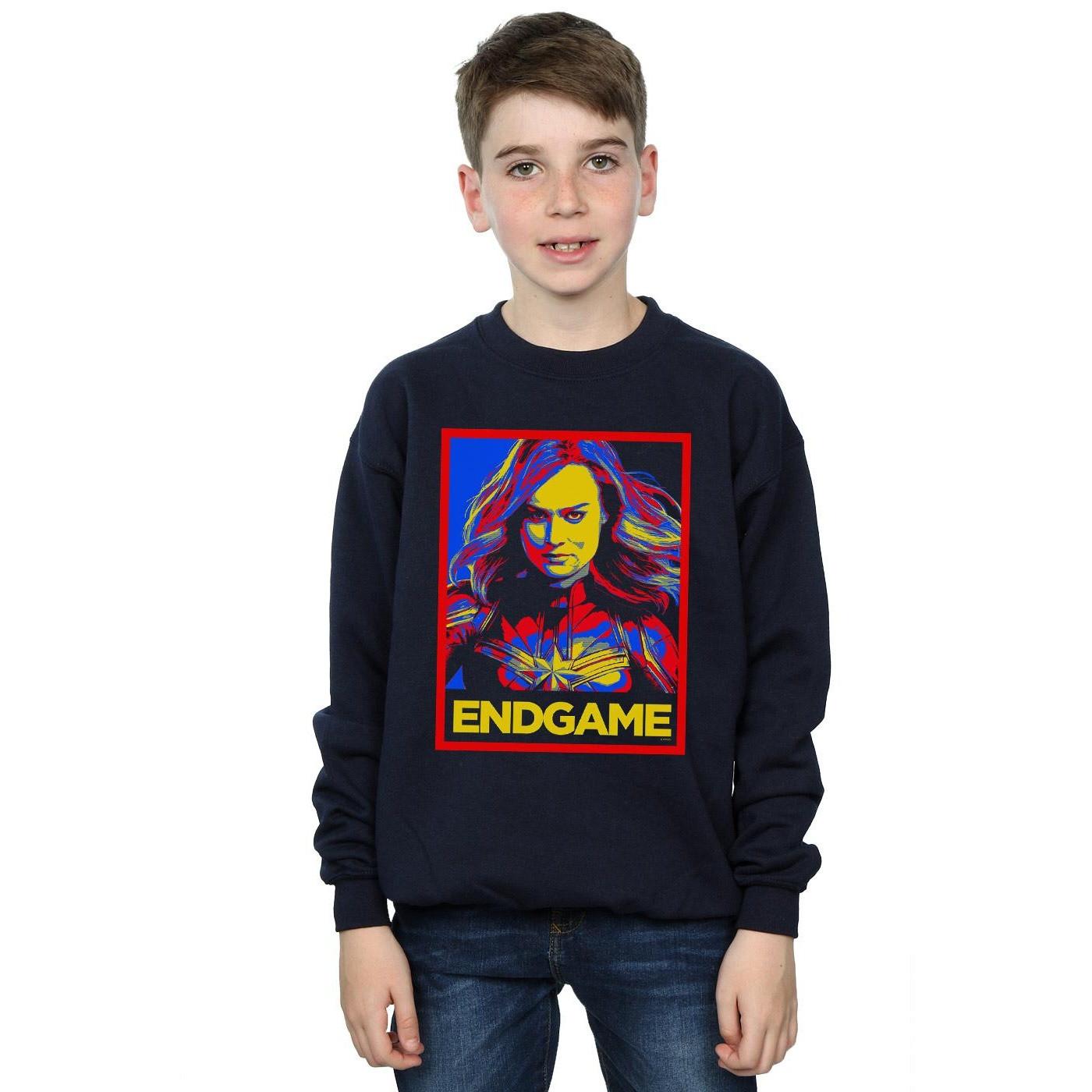 MARVEL  Avengers Endgame Captain Poster Sweatshirt 