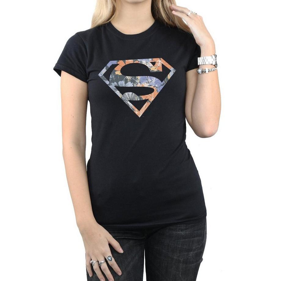 DC COMICS Superman Floral Logo T-Shirt  