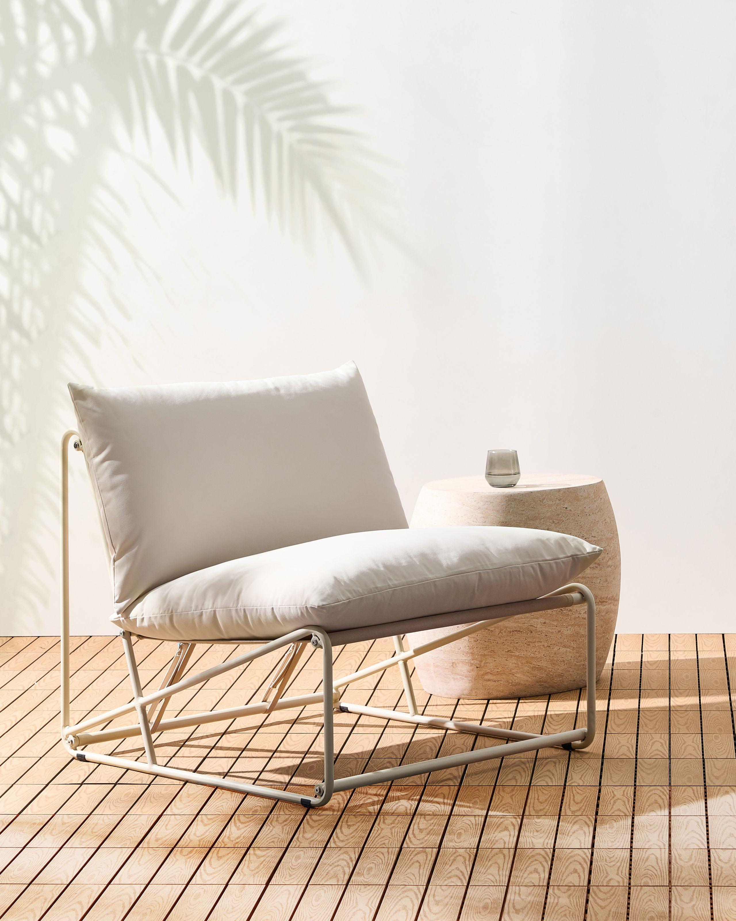 Beliani Stuhl mit Sitzkissen aus Stahl Industriell PICO  