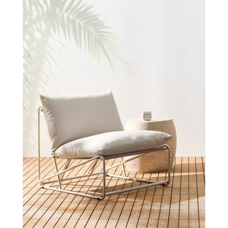 Beliani Stuhl mit Sitzkissen aus Stahl Industriell PICO  