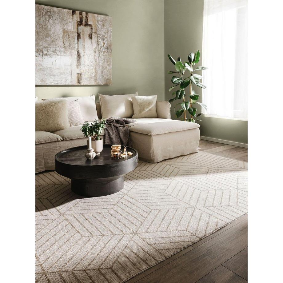 Benuta Tappeto a tessitura piatta Elena Crema/Beige  