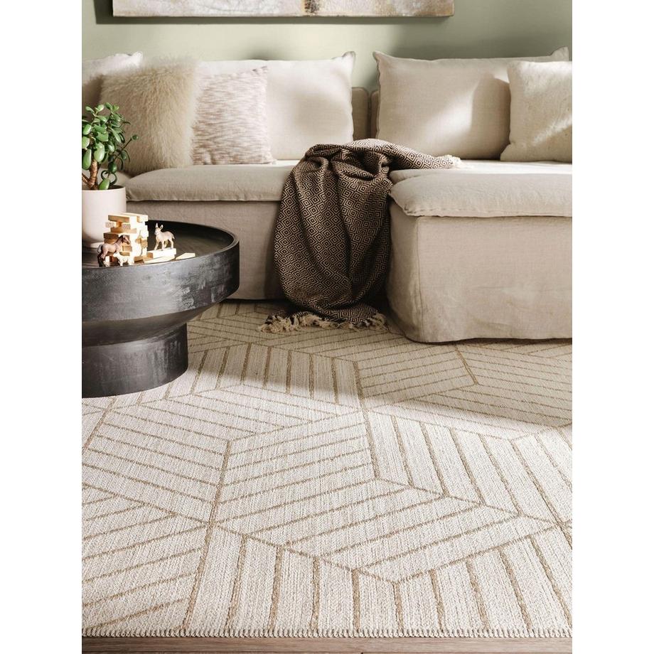 Benuta Tappeto a tessitura piatta Elena Crema/Beige  