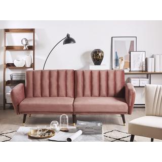 Beliani Schlafsofa aus Samtstoff Glamourös VIMMERBY  