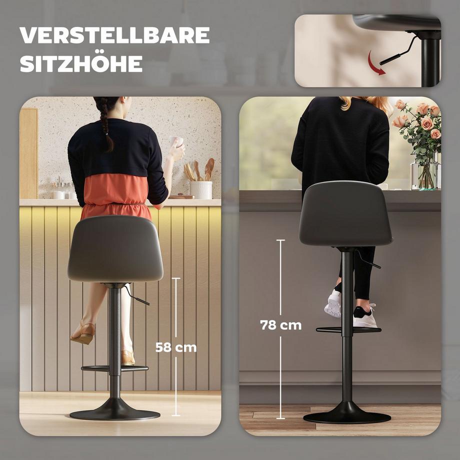 Northio 2er-Set Barhocker  