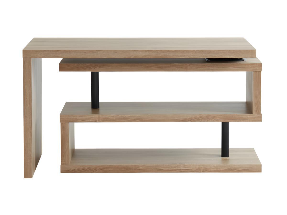 Vente-unique Schreibtisch Tischplatte um 3°schwenkbar MDF Eichefarben NICEPHORE II  