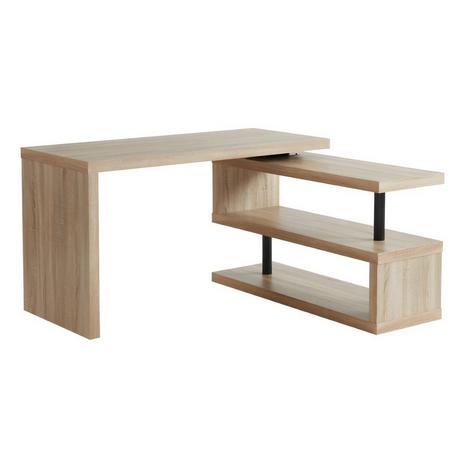 Vente-unique Bureau extensible NICEPHORE II MDF  chêne Plateau pivotant 3°  