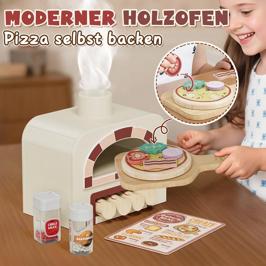 Activity-board  Kinderküchenzubehör, Spielküchenzubehör, Pizza Kinderküche, Backset 