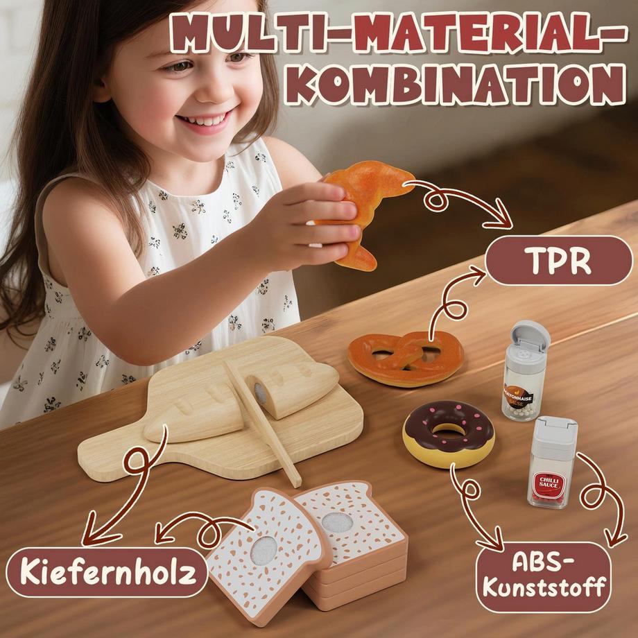 Activity-board  Kinderküchenzubehör, Spielküchenzubehör, Pizza Kinderküche, Backset 