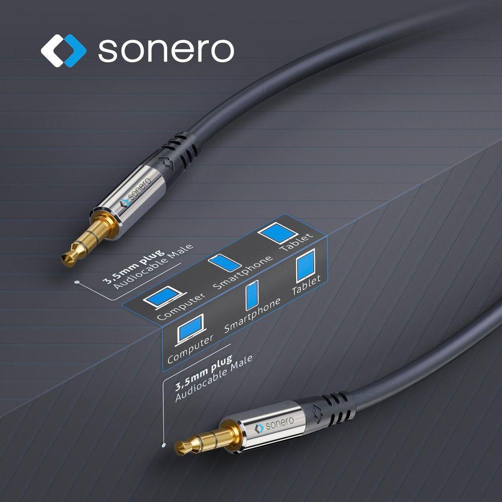 sonero  Audio-Kabel 3,5 mm Klinke - 3,5 mm Klinke 5 m 