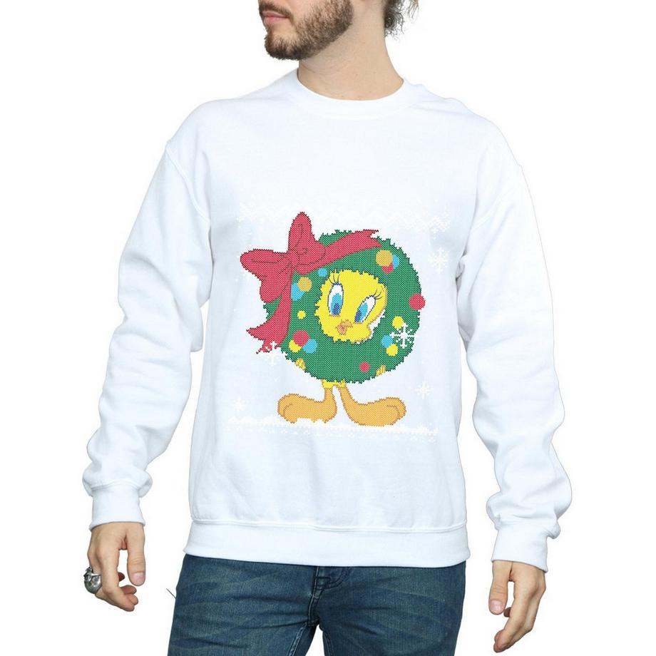 LOONEY TUNES Tweety Pie Christmas Fair Isle Sweatshirt  