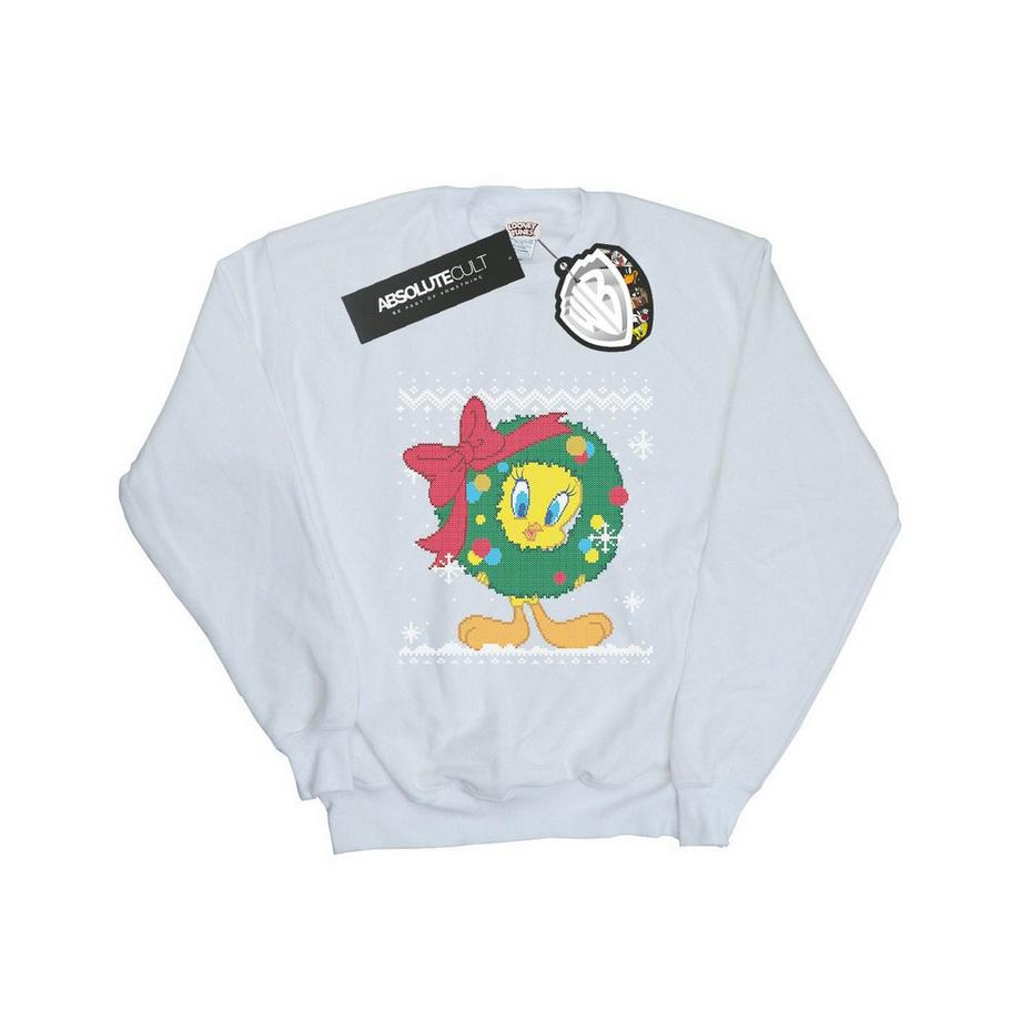 LOONEY TUNES Tweety Pie Christmas Fair Isle Sweatshirt  