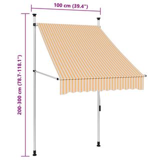 VidaXL Auvent rétractable tissu  