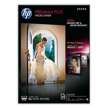 HEWLETT PACKARD HP Premium Plus Photo Paper A4 CR672A InkJet 300g, glossy 20 Blatt  