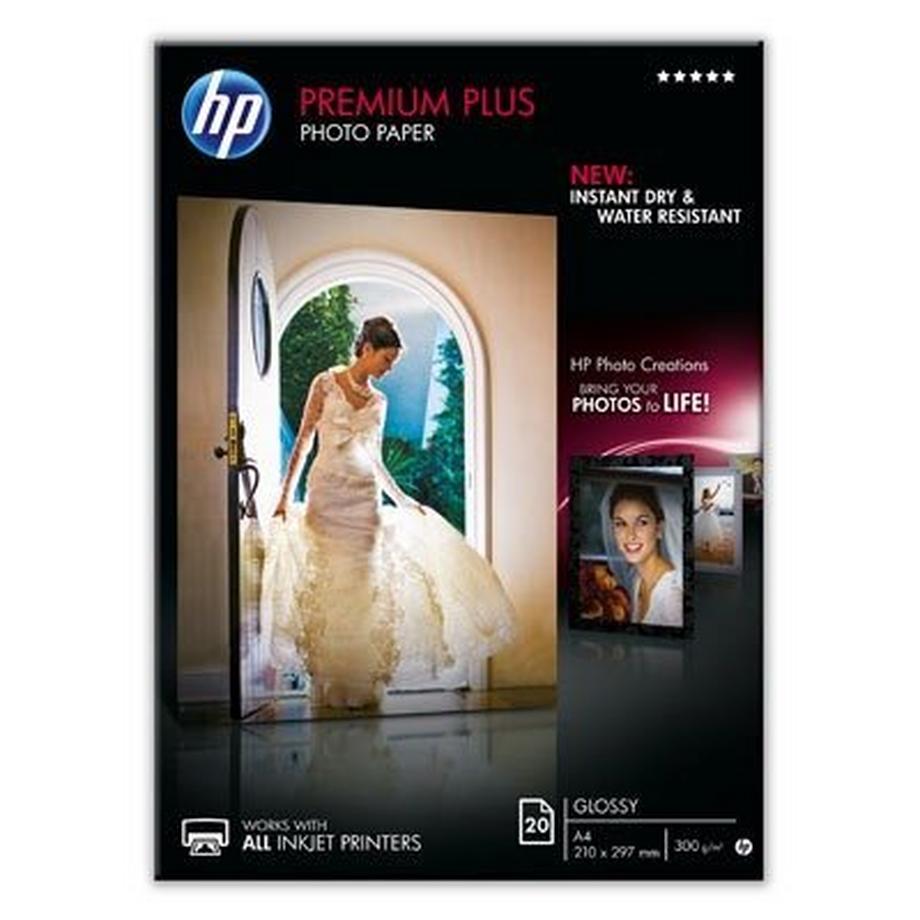 HEWLETT PACKARD HP Premium Plus Photo Paper A4 CR672A InkJet 300g, glossy 20 Blatt  