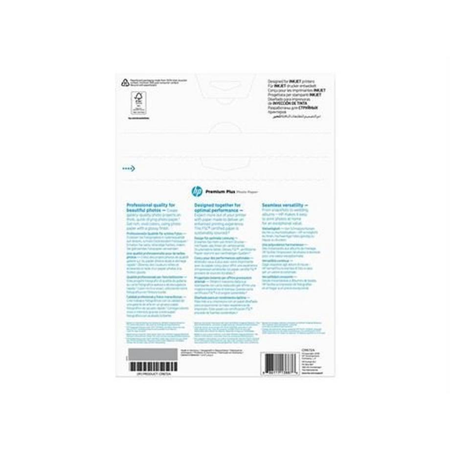 HEWLETT PACKARD HP Premium Plus Photo Paper A4 CR672A InkJet 300g, glossy 20 Blatt  
