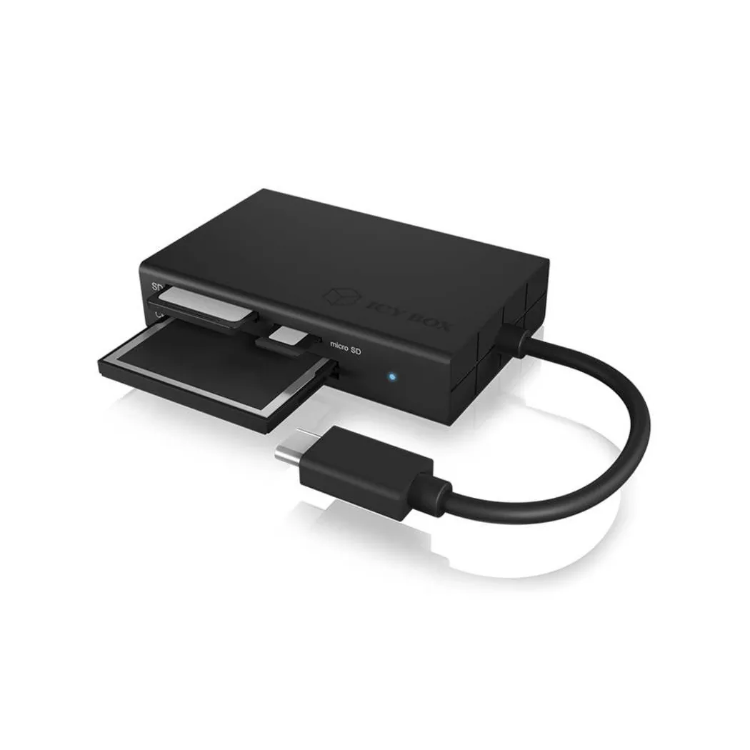ICY BOX IB-CR401-C3 card reader USB 3.2 Gen 1 (3.1 Gen 1) Type-C Black