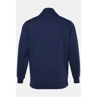 JP1880 Sweatjacke Schalkragen Knopfleiste Kängurutasche  
