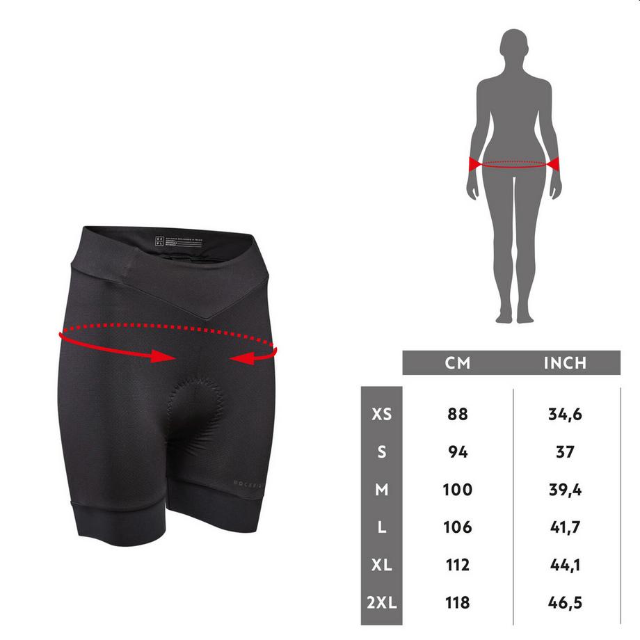 ROCKRIDER  Pantaloncini intimi ciclismo donna MTB comfort shorts poliestere 