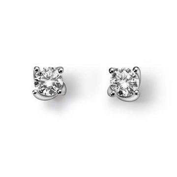 Clous d'oreilles en diamant 0,47ct. or blanc 750
