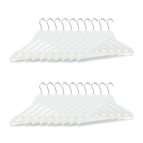 B2X Kleiderbügel mit Hosenstange, 20er-Set  