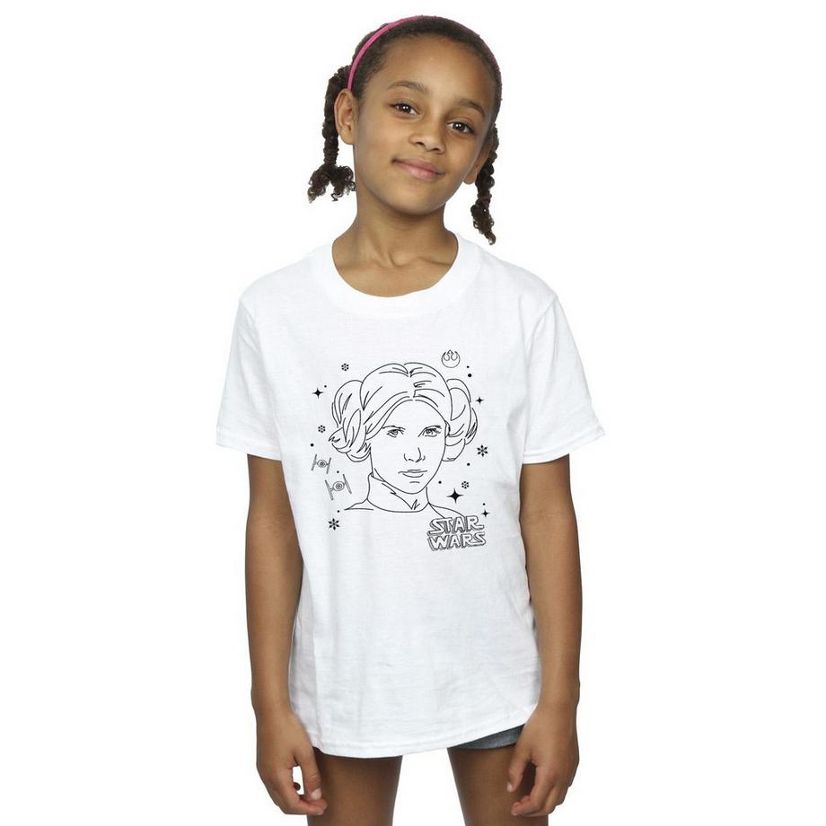 STAR WARS  Episode Iv: A New Hope Maglietta Principessa Leila Natale Ragazze 