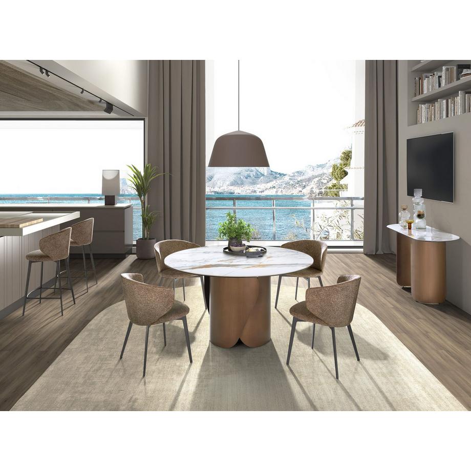 ANGEL CERDA Sedia in tessuto marmorizzato  