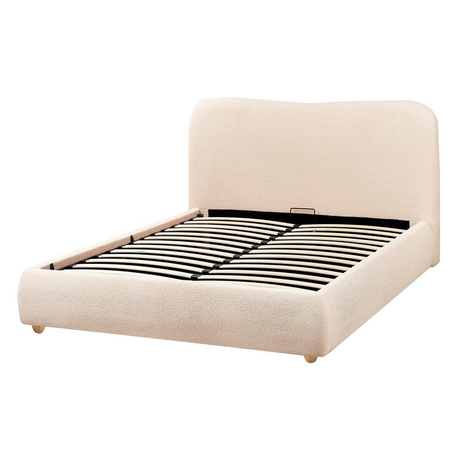 Beliani Lit ottoman en Bouclé  BLAGNAC  