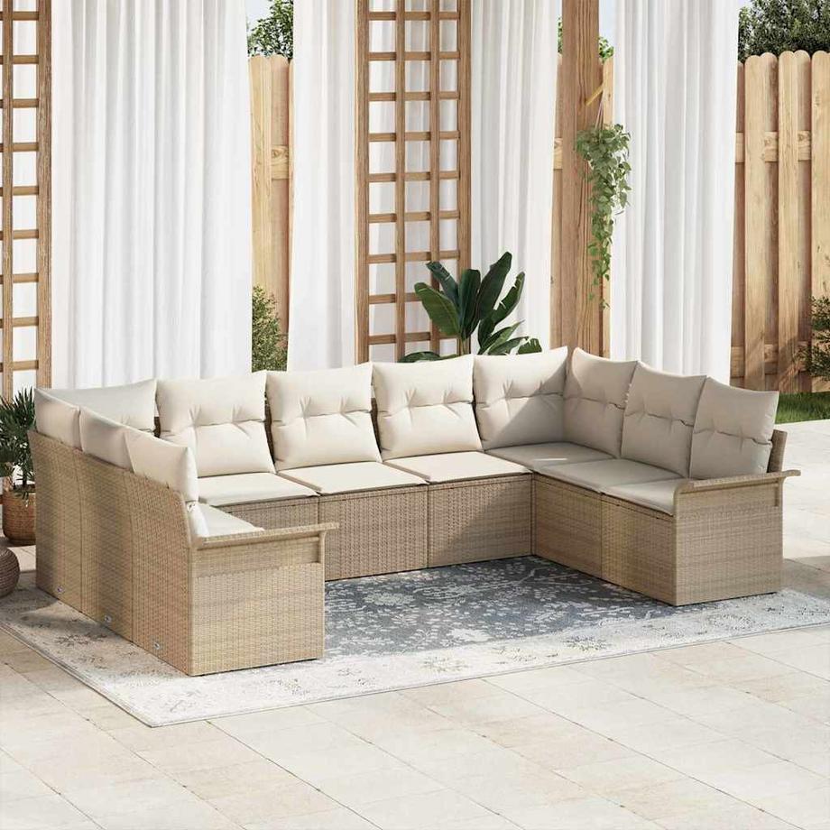 VidaXL Ensemble de canapé de jardin poly rattan  