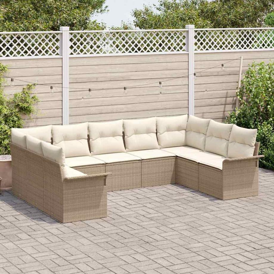 VidaXL Ensemble de canapé de jardin poly rattan  