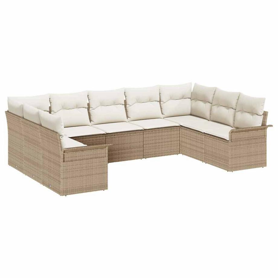 Ensemble de canapé de jardin poly rattan