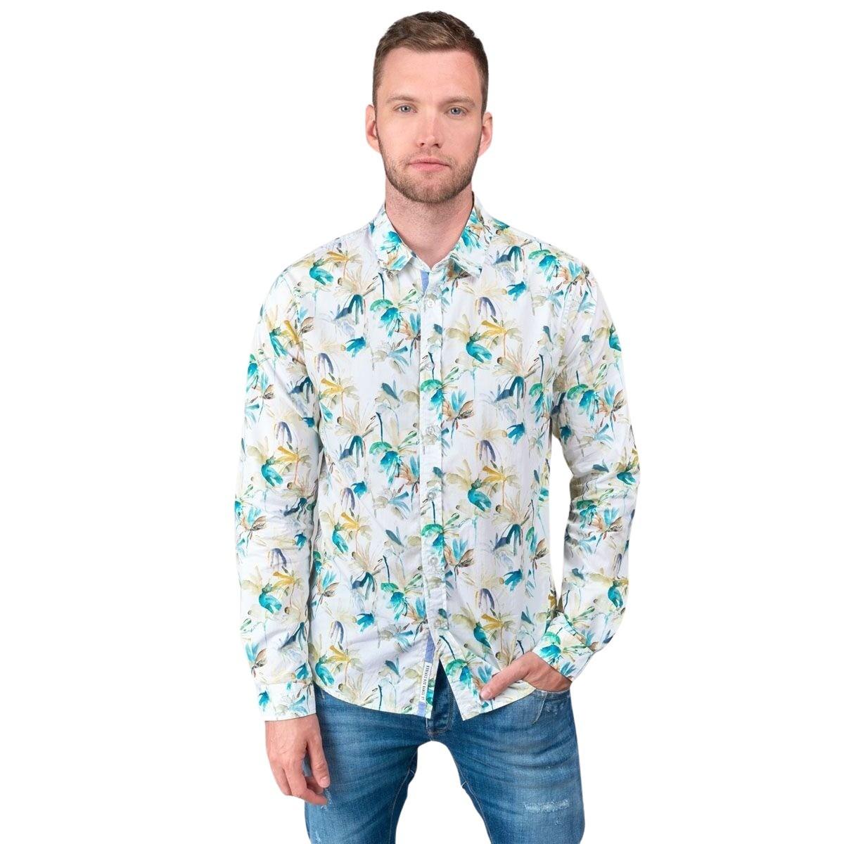le temps des cerises Orel Fantasia Floreale Camicia Casual Maniche Lunghe  