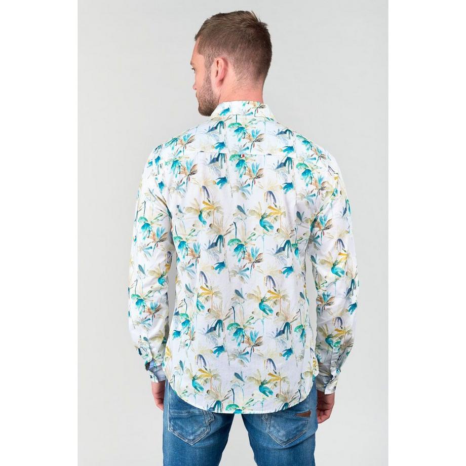 le temps des cerises Orel Blumenmuster Langarm Freizeit Hemd  