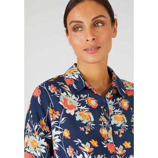 Damart  Chemisier imprimé fleurs en pure viscose, 