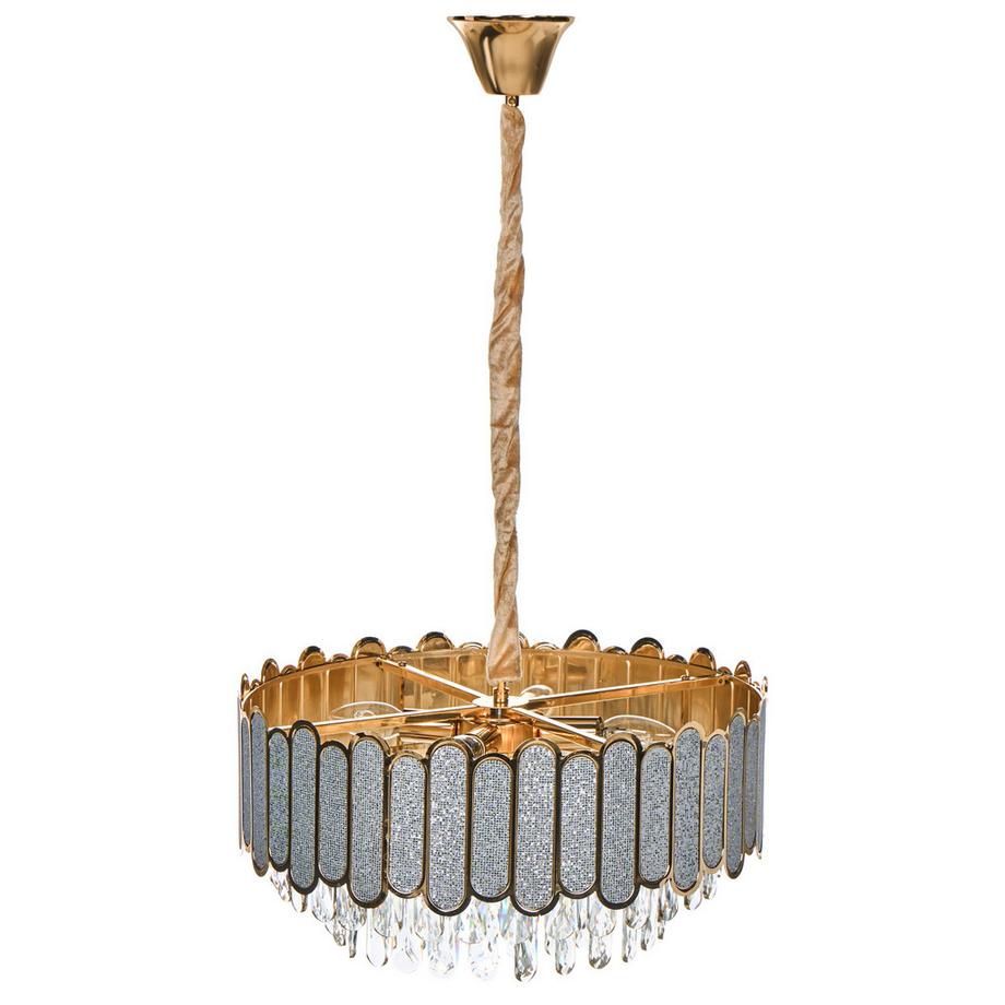 Beliani Lampadario en Vetro  AGUARICO  