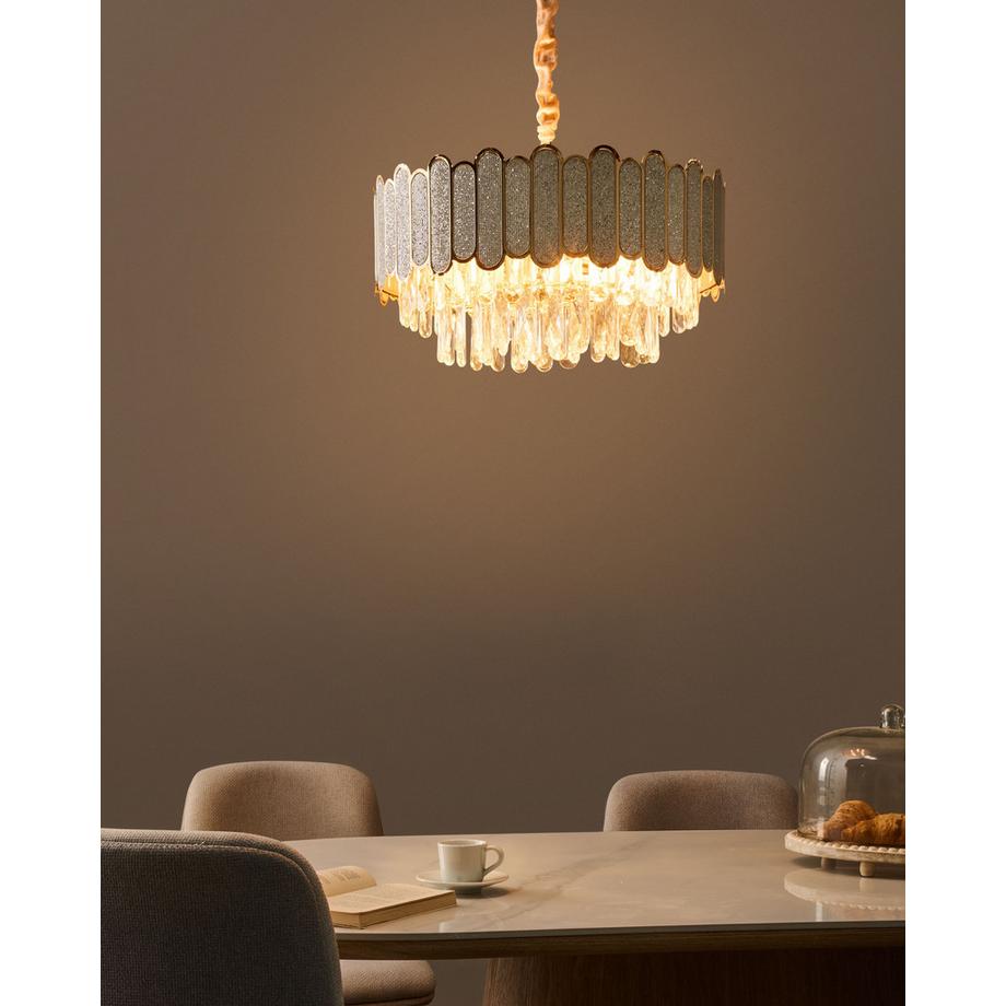 Beliani Lampadario en Vetro  AGUARICO  
